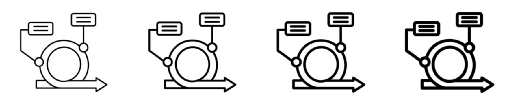 Iterative Loop  Icon Set Different Style Collection