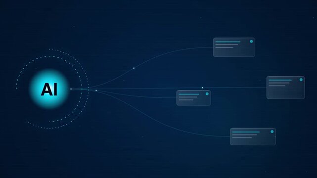 AI workflow automation routes tasks across intelligent SaaS platform, helpdesk, CRM and enterprise software to improve customer support, business efficiency and digital operations.