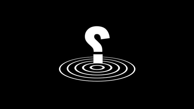 Silver Question Mark Symbol on Black Background punctuation query