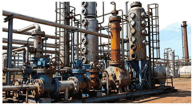 oil refinery plant