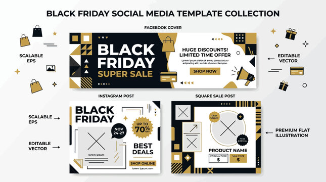Black Friday Social Media Templates.
