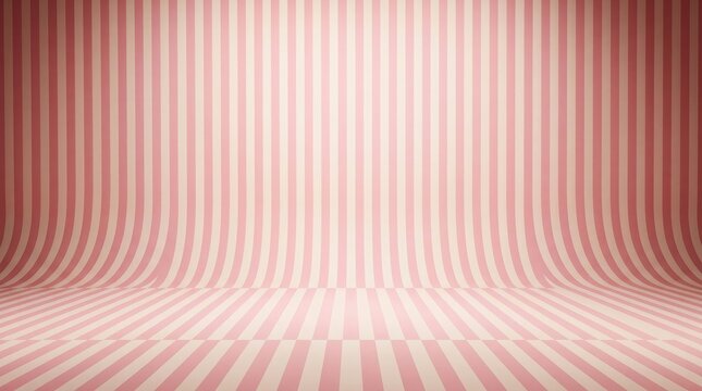 Pink and Cream Striped Studio Background