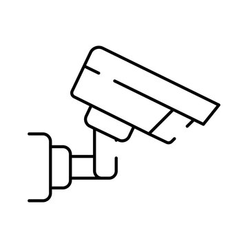 Security camera icon illustrating continuous surveillance and protection, representing modern technology used for safety, monitoring, and guarding private or public property and premises