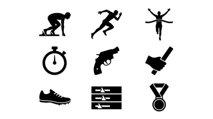 Obraz premium Athletics Sports Icons and Symbols.