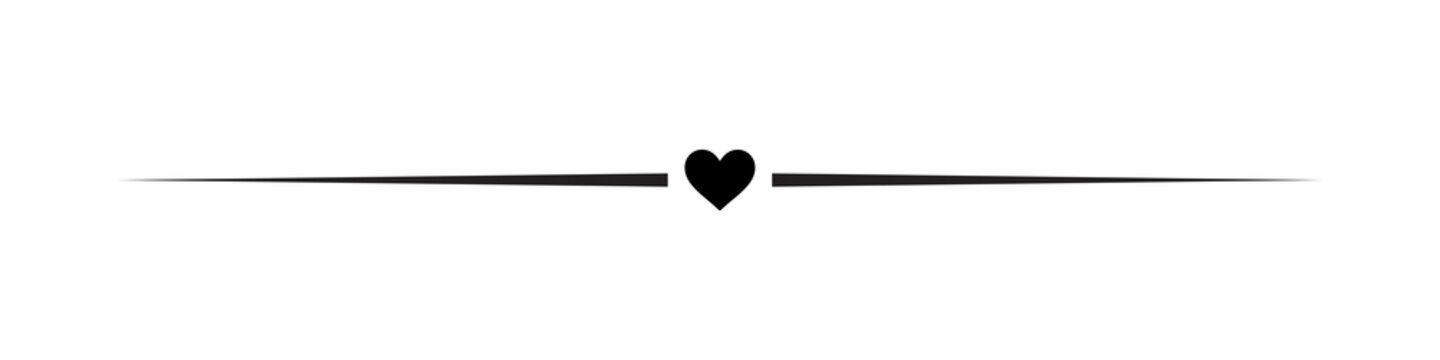 A simple line with a heart in the middle