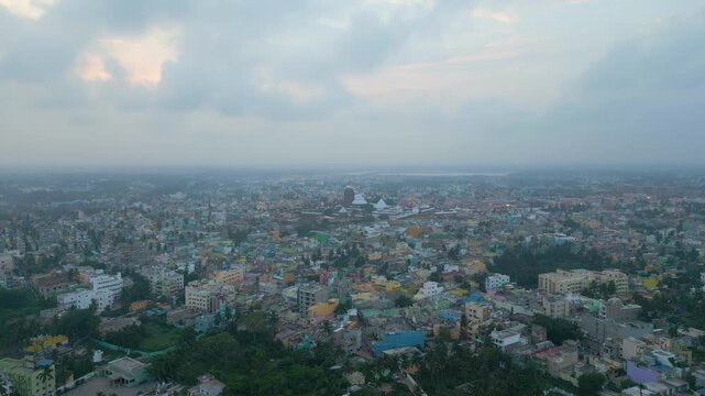 Aerial View of Sri Jagannath Temple in Puri, Odisha