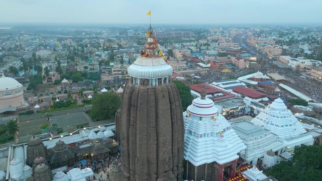 Aerial View of Sri Jagannath Temple in Puri, Odisha
