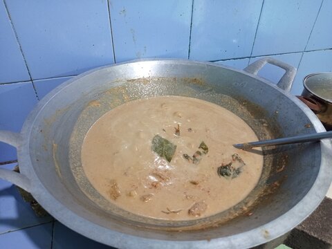 Cooking rendang sumatran indonesia asian food