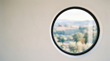 Fototapeta premium Circular Window Silhouette