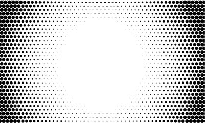Abstract halftone dotted vignette background with smooth circular fade for modern graphic design. Perfect for comic pop art posters and branding. Clean monochrome vector texture. © Parul