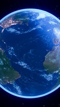 3D Rotating Earth Globe Eastern Mediterranean and Middle East - Vertical 916 Geopolitical and Social Geography