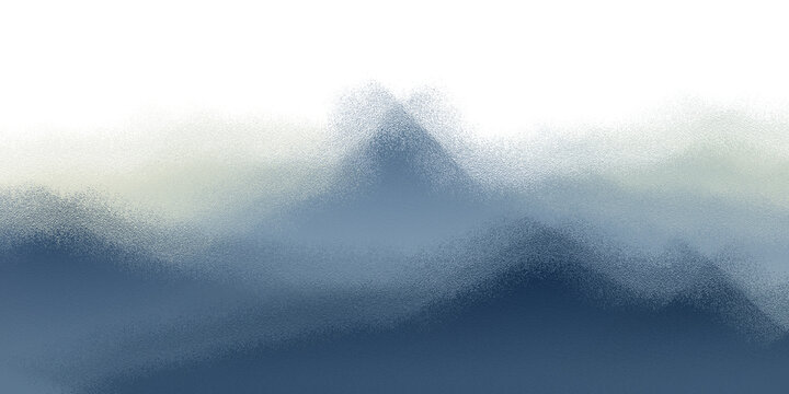 Abstract mountain landscape illustration in flat style