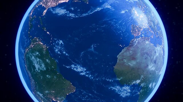 3D Rotating Earth Globe: Eastern Mediterranean and Middle East - Widescreen 16:9 Geopolitical and Social Geography