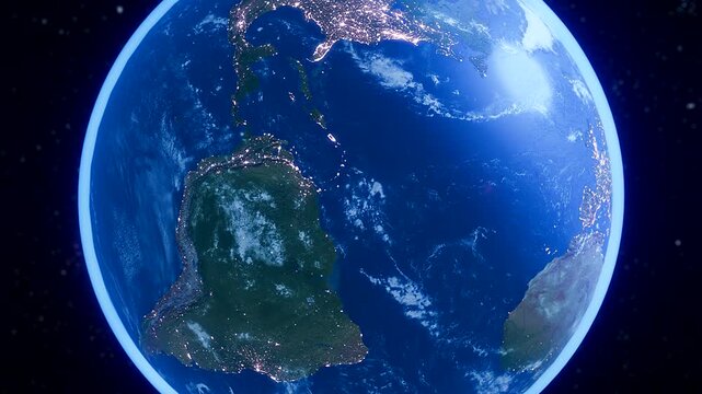 3D Rotating Earth Globe United Kingdom and British Isles - Widescreen 169 Geopolitical and Maritime Geography