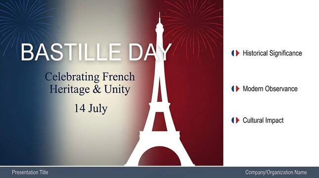 Bastille Day Celebration with Fireworks Over the Eiffel Tower in Paris