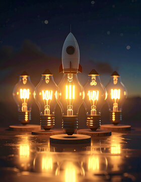 Lightbulb rocket launch concept