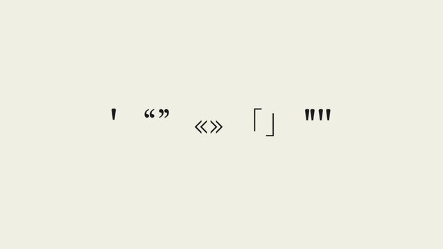 Minimalist typography set with exclamation mark, quotes, angle brackets, square bracket and ellipsis