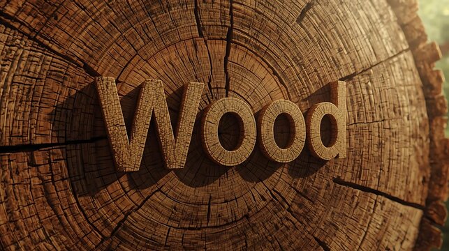 Wood text engraved on a piece of timber