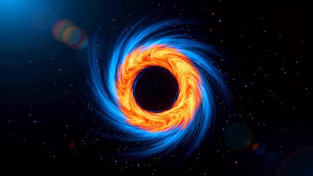 Cosmic black hole with swirling gas