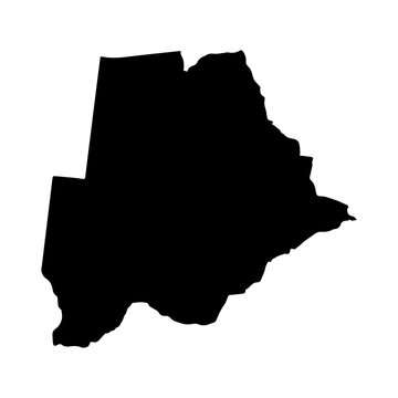 Republic of Botswana map icon Africa logo design illustration