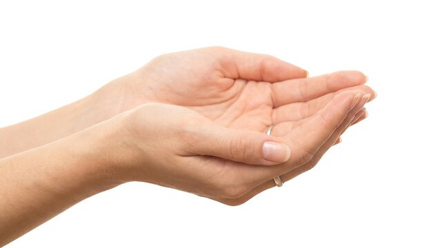 Cupped Hands Offering Support Gentle Gesture of Giving Generosity Care