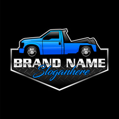 Obraz premium truck towing logo template