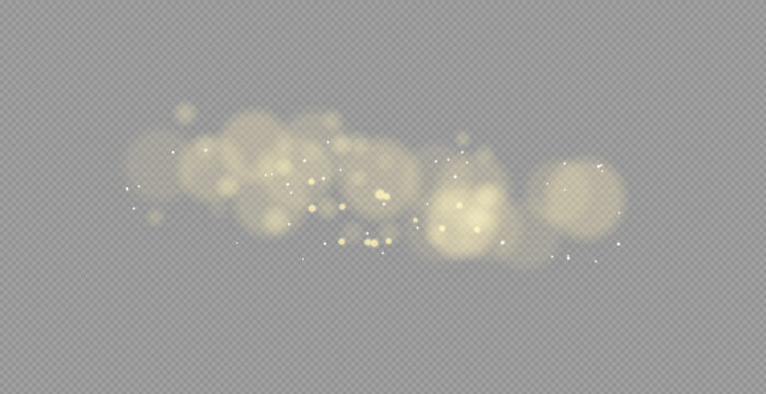 Transparent Holiday Dust PNG with Golden Stardust Glow, Christmas Glitter Light Effect for Luxury Greeting Card and Background Design.