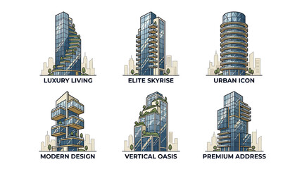 Modern Architecture Collection: Luxury Skyscrapers and Urban Icons © heru