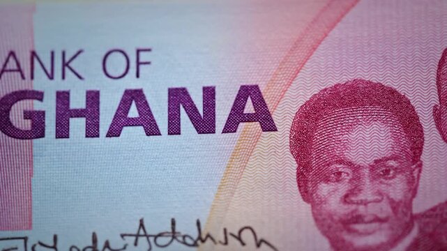 Bank of Ghana Currency Note Detail Closeup