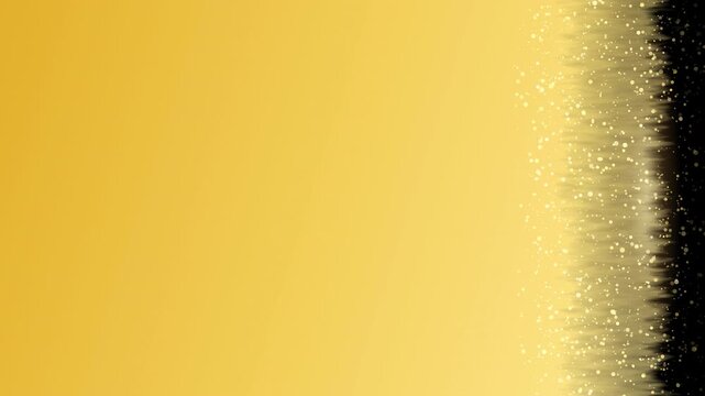 Thick Wave of Golden Dust Wiping Horizontally for Transition on Black Background