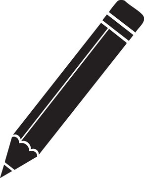 Black pencil icon for writing and drawing