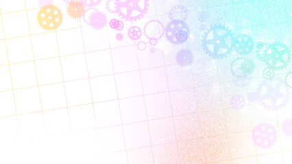 Fototapeta premium Abstract Glowing Gear Background with Futuristic Mechanical Technology