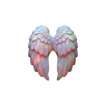 Iridescent Angel Wings Sculpture
