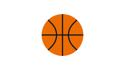 A clean, minimalist illustration of a basketball on a white background. © Mbah
