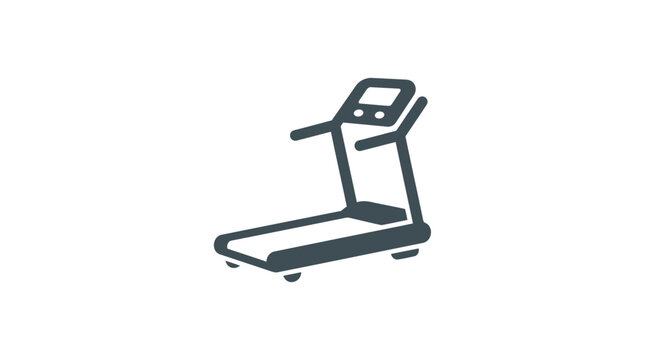 Minimalist treadmill icon vector illustration