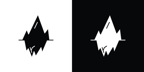 Iceberg icon filled pictogram set. EPS10 © Hira