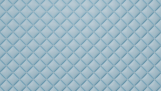 水色のぷっくりしたキルティング生地の背景。リアルな質感の3Dテクスチャイラスト。コスメや女性向け商品のプロモーションに適したアートワーク