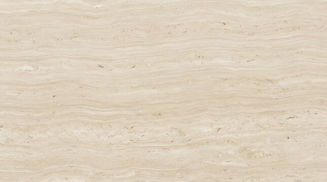 Light beige travertine stone texture with horizontal wavy layers and natural porous patterns for architectural wall or floor cladding