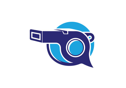 Stylized graphic icon of a professional referee sports whistle.