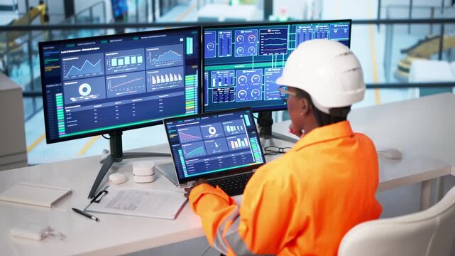 Female Engineer In Monitors Semiconductor Industry&rsquo;s Automated