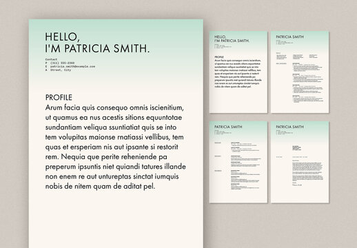 Gradient Resume and Cover Letter Layout