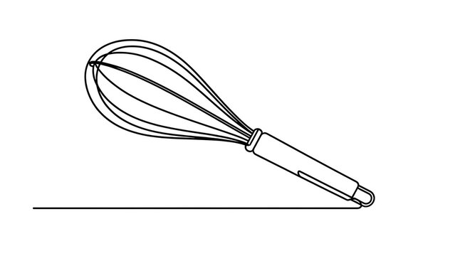 Whisk on white background.