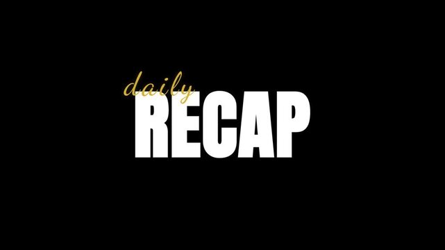 Daily Recap kinetic typography text animation for social media stories
