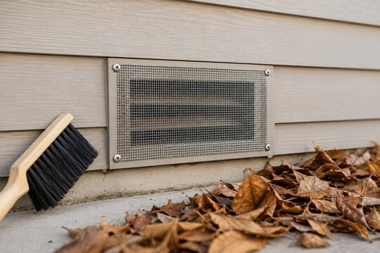 Ember Resistant Vent Mesh on a Wooden House
