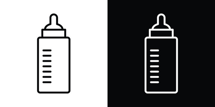 Baby milk bottle icon