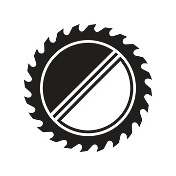 Circular saw blade vector icon