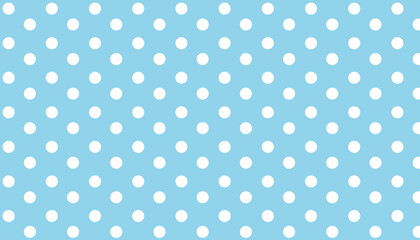 a seamless pattern of white polka dots over pastel blue backgrounds. © Hani