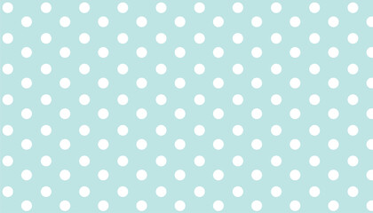 a seamless pattern of white polka dots over pastel green  backgrounds. © Hani