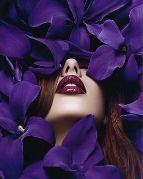 Luxurious Orchid Floral Arrangement Enhancing Soft Skin Appearance with Coffee Hue