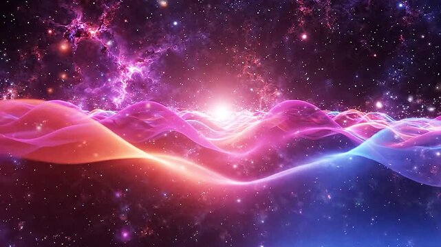Cosmic, Nebula, Space, Waves, Celestial, Ultra-HD, Slow-Motion, Footage